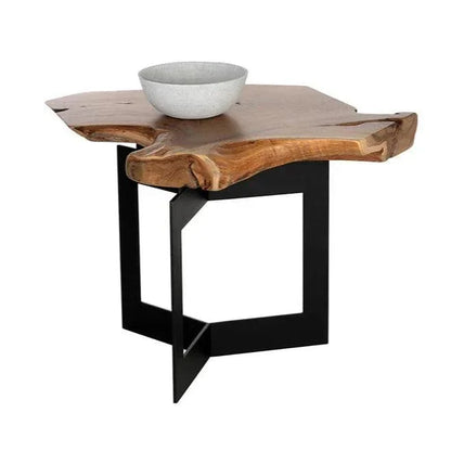 Wyatt Wooden Geometric Side Table - LOOMLAN - SUNPAN - Side Tables