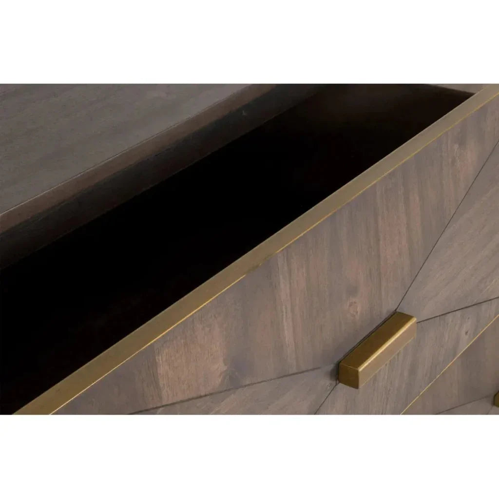 Wynn 6 - Drawer Double Dresser Burnished Brown & Gold - LOOMLAN - Essentials For Living - Dressers