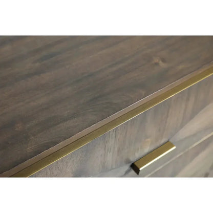 Wynn 6 - Drawer Double Dresser Burnished Brown & Gold - LOOMLAN - Essentials For Living - Dressers