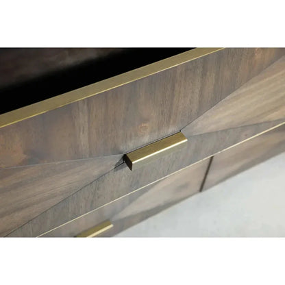 Wynn 6 - Drawer Double Dresser Burnished Brown & Gold - LOOMLAN - Essentials For Living - Dressers