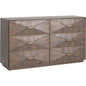 Wynn 6 - Drawer Double Dresser Burnished Brown & Gold - LOOMLAN - Essentials For Living - Dressers