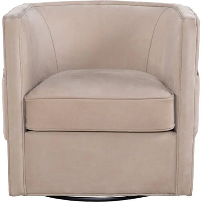 Wynn Leather Comfort Swivel Chair - LOOMLAN - Olivia + Quinn - Club Chairs