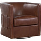 Wynn Leather Comfort Swivel Chair - LOOMLAN - Olivia + Quinn - Club Chairs