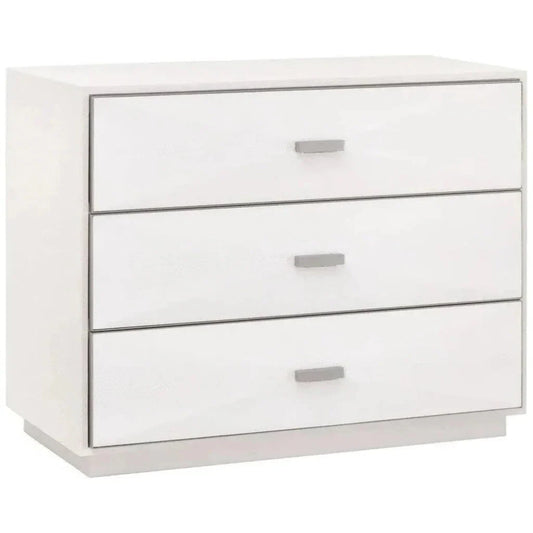 Wynn Shagreen 3 - Drawer Nightstand - LOOMLAN - Essentials For Living - Nightstands