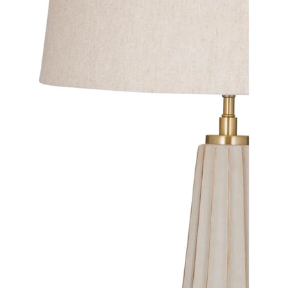Wythe White Ceramic Table Lamp - LOOMLAN - Bassett Mirror - Table Lamps