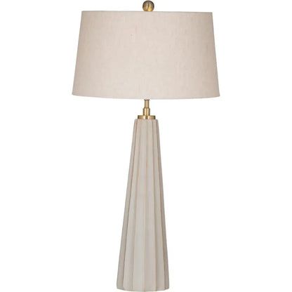 Wythe White Ceramic Table Lamp - LOOMLAN - Bassett Mirror - Table Lamps