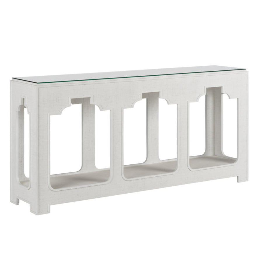 Yangon Raffia Warp Console Table