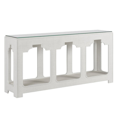 Yangon Raffia Warp Console Table
