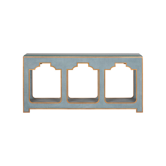 Yangon Raffia Warp Console Table