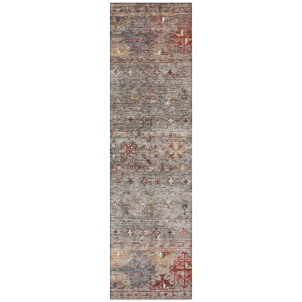 Yaniqa Gray Washable Indoor - Outdoor Rug - LOOMLAN - LOOMLAN Rugs - Outdoor Rugs
