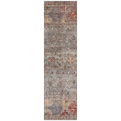 Yaniqa Gray Washable Indoor - Outdoor Rug - LOOMLAN - LOOMLAN Rugs - Outdoor Rugs