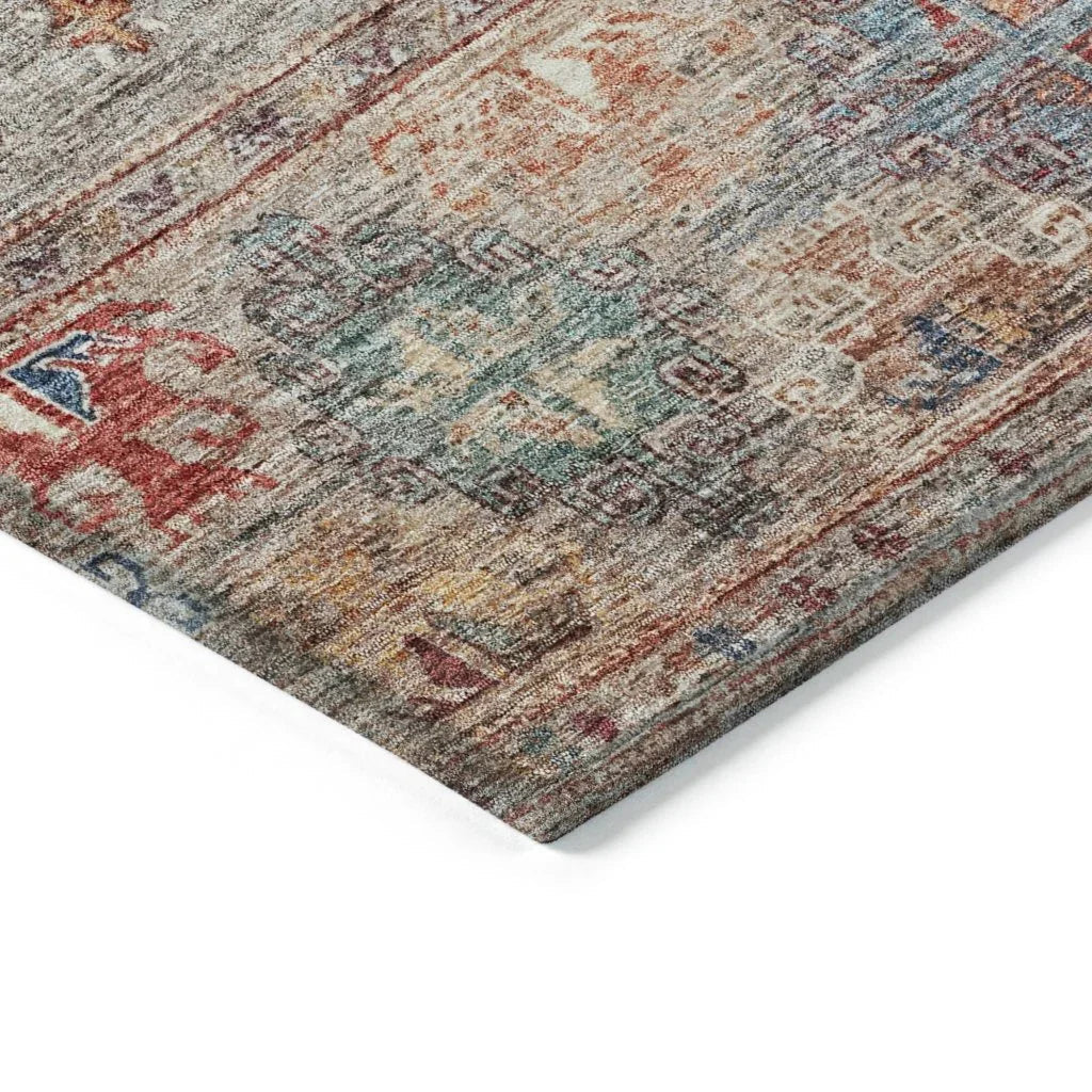 Yaniqa Gray Washable Indoor - Outdoor Rug - LOOMLAN - LOOMLAN Rugs - Outdoor Rugs