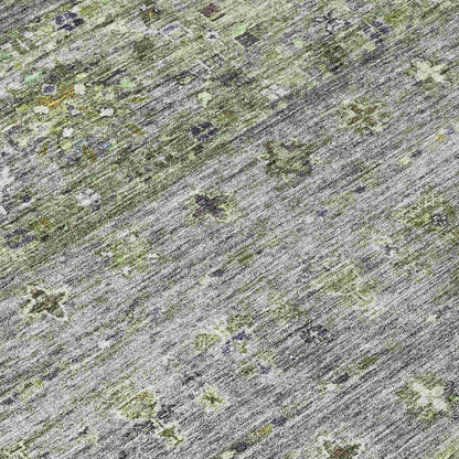 Yaniqa Green Washable Indoor - Outdoor Rug - LOOMLAN - LOOMLAN Rugs - Outdoor Rugs