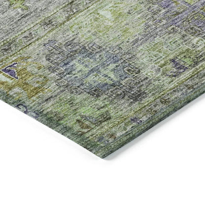 Yaniqa Green Washable Indoor - Outdoor Rug - LOOMLAN - LOOMLAN Rugs - Outdoor Rugs