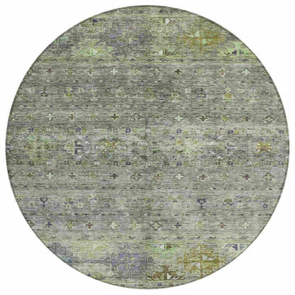 Yaniqa Green Washable Indoor - Outdoor Rug - LOOMLAN - LOOMLAN Rugs - Outdoor Rugs