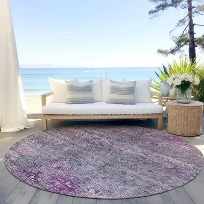 Yaniqa Purple Washable Indoor - Outdoor Rug - LOOMLAN - LOOMLAN Rugs - Outdoor Rugs