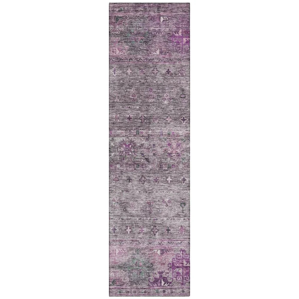 Yaniqa Purple Washable Indoor - Outdoor Rug - LOOMLAN - LOOMLAN Rugs - Outdoor Rugs