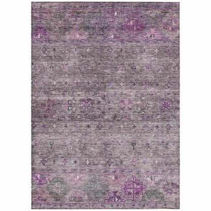 Yaniqa Purple Washable Indoor - Outdoor Rug - LOOMLAN - LOOMLAN Rugs - Outdoor Rugs