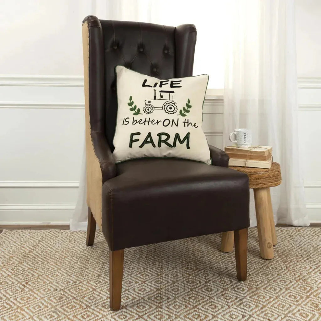 Yara Farm life Throw Pillow With Down Insert - LOOMLAN - LOOMLAN - Throw Pillows