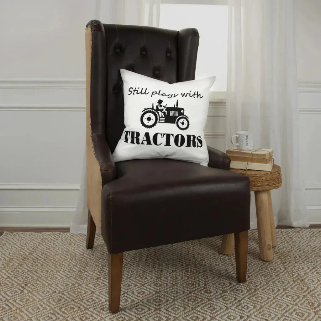 Yara Farmhouse Throw Pillow Down Insert Tractor - LOOMLAN - LOOMLAN - Throw Pillows