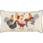 Yara Roosters Lumbar Pillow Cover Insert Roosters - LOOMLAN - LOOMLAN - Throw Pillows