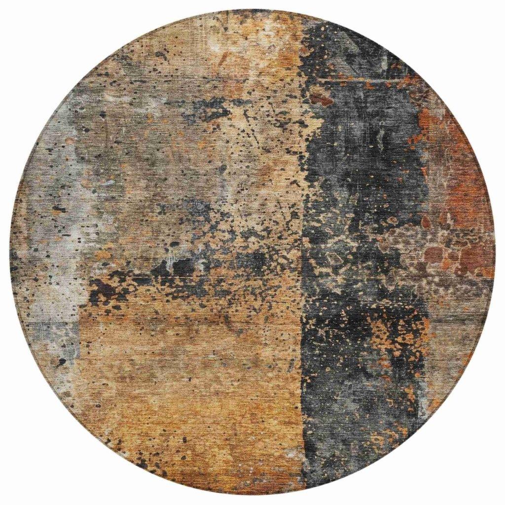 Yasmineh Orange Washable Indoor - Outdoor Rug - LOOMLAN - LOOMLAN Rugs - Outdoor Rugs