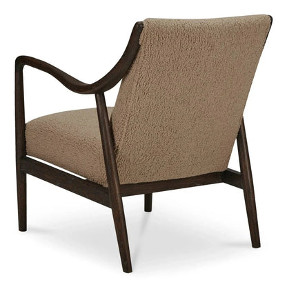 Yates Beige Faux Shearling Accent Chair - LOOMLAN - Moe's Home - Accent Chairs