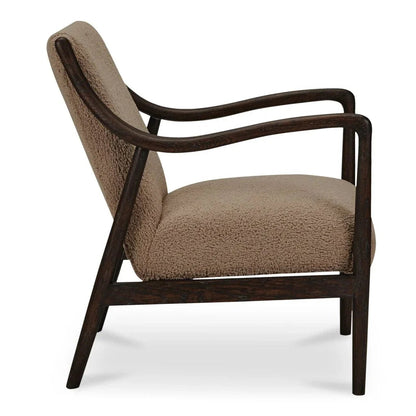 Yates Beige Faux Shearling Accent Chair - LOOMLAN - Moe's Home - Accent Chairs