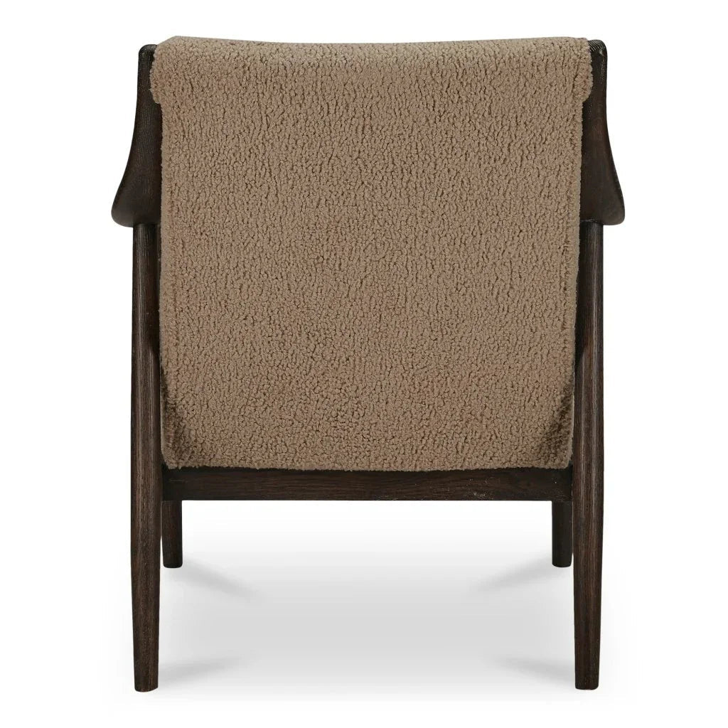 Yates Beige Faux Shearling Accent Chair - LOOMLAN - Moe's Home - Accent Chairs