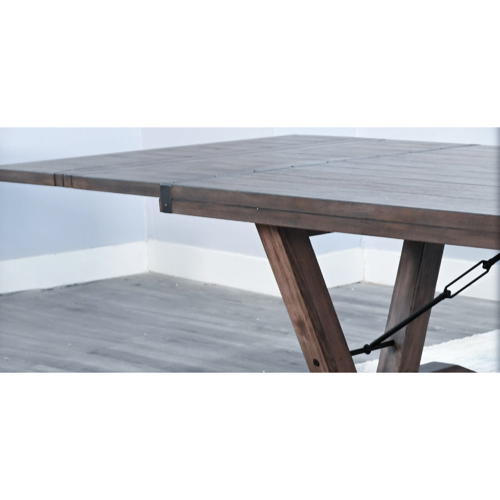 Yellowstone Extendable Dining Table with Folding Leaves-Dining Tables-Sunny D-LOOMLAN