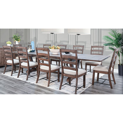 Yellowstone Extendable Dining Table with Folding Leaves-Dining Tables-Sunny D-LOOMLAN