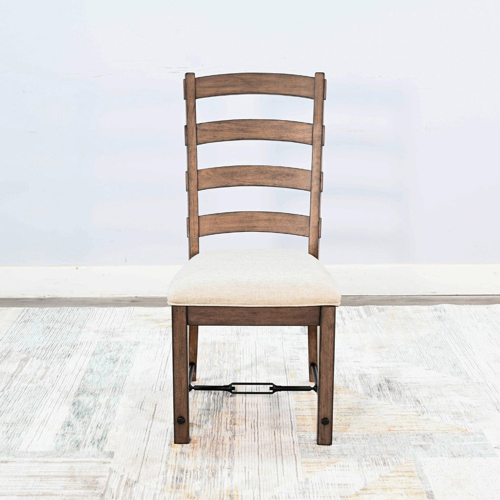 Yellowstone Ladderback Leather Dining Chair 2PC