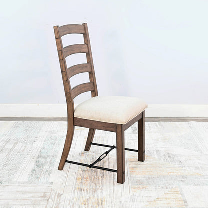 Yellowstone Ladderback Leather Dining Chair 2PC