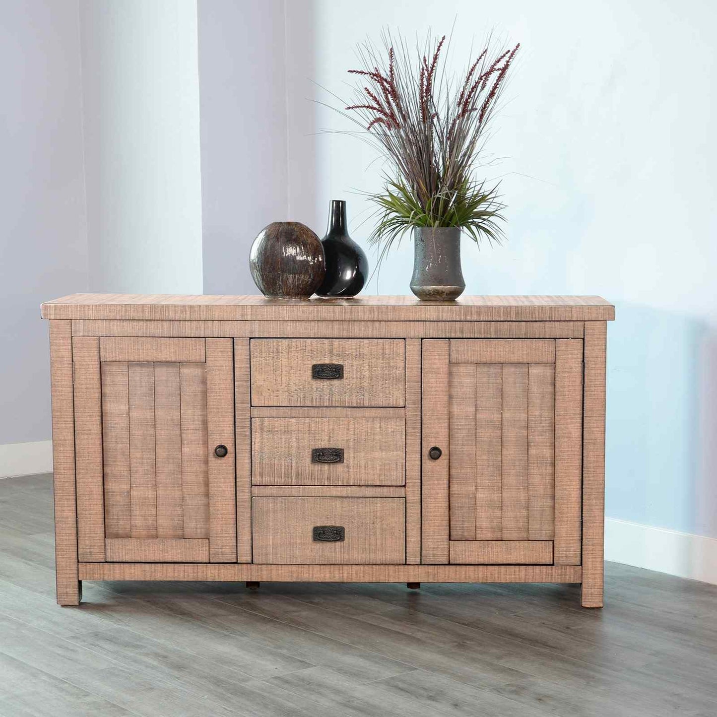 Yellowstone Three Drawers Wood Sideboard