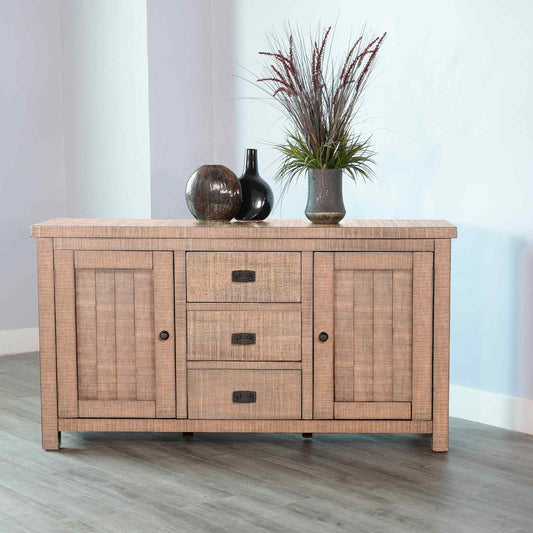 Yellowstone Three Drawers Wood Sideboard