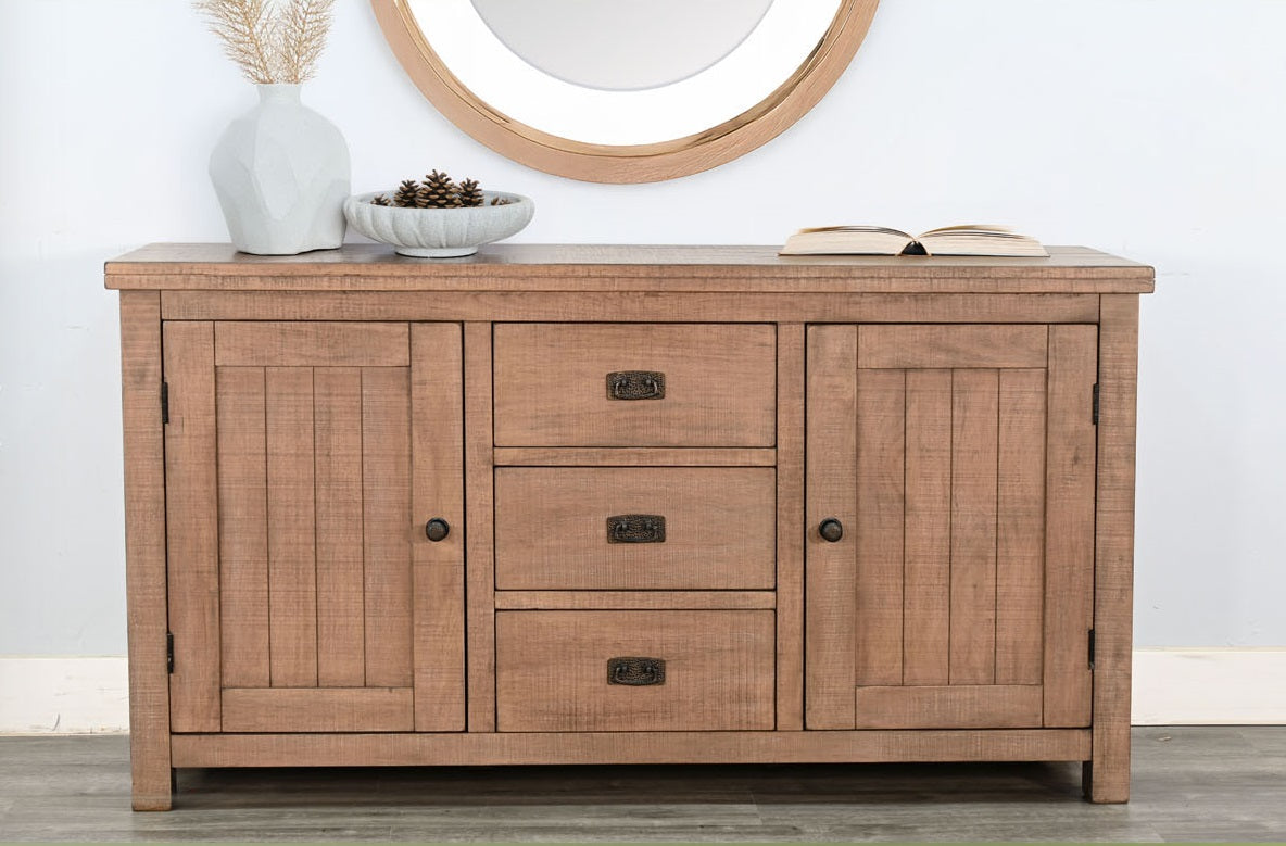 Yellowstone Three Drawers Wood Sideboard
