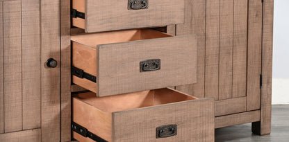 Yellowstone Three Drawers Wood Sideboard