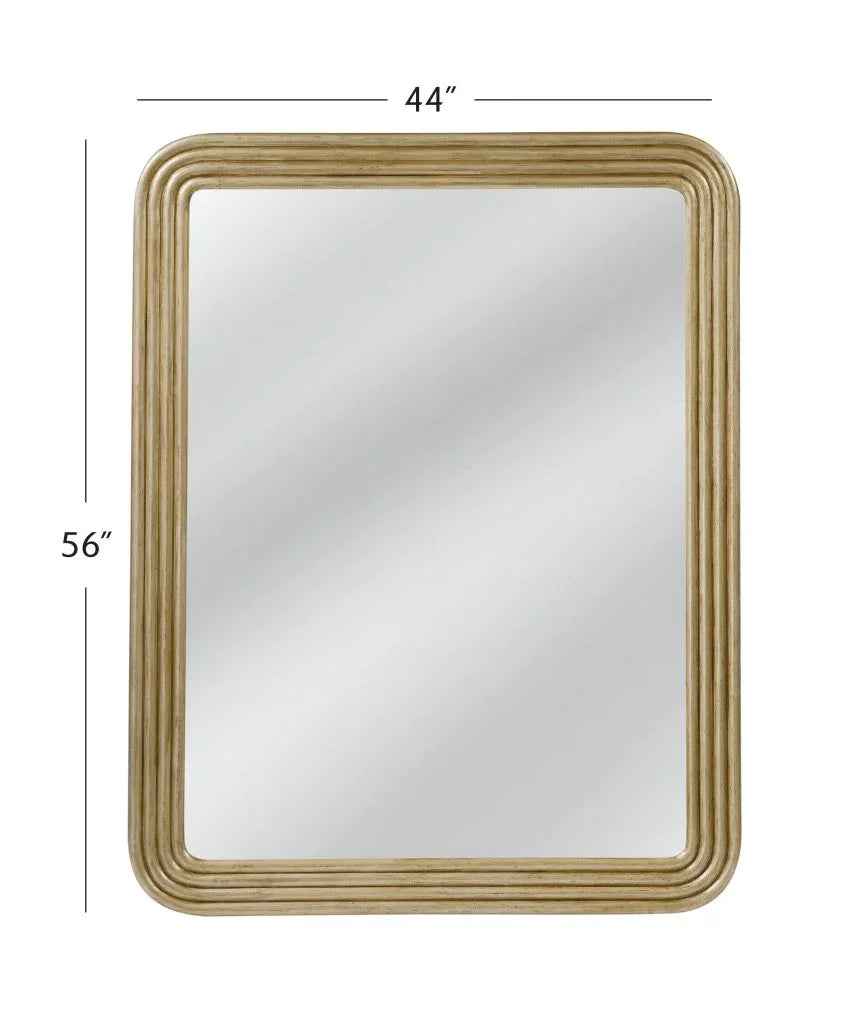 Yevette Gold Leaf Finish Wall Mirror - LOOMLAN - Bassett Mirror - Wall Mirrors