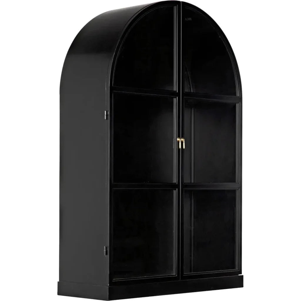 Yoke Hutch Black Curio Buffet Glass Doors Cabinet - LOOMLAN - Noir - Buffets & Curios