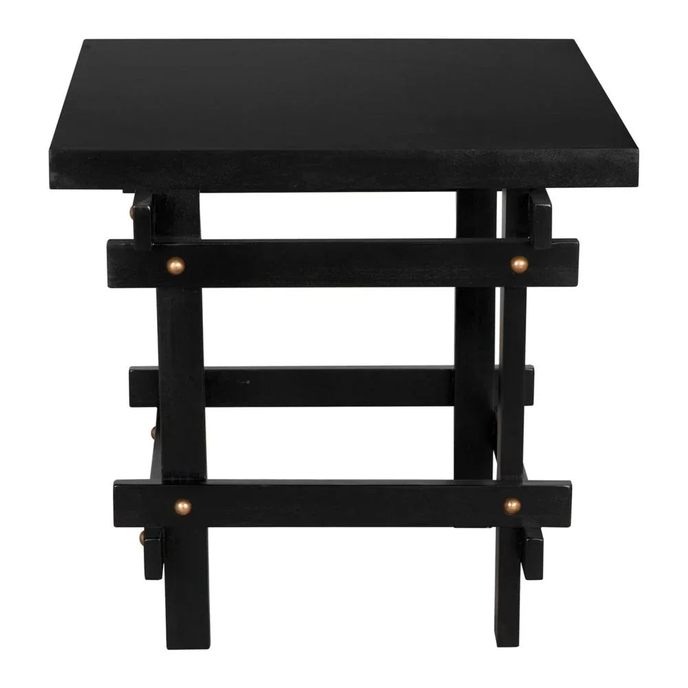 Yokosuka Wooden Square Side Table - LOOMLAN - Noir - Side Tables