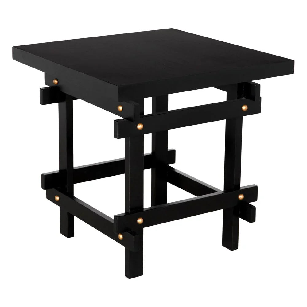 Yokosuka Wooden Square Side Table - LOOMLAN - Noir - Side Tables