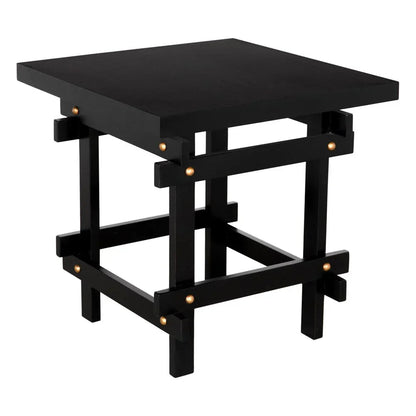 Yokosuka Wooden Square Side Table - LOOMLAN - Noir - Side Tables