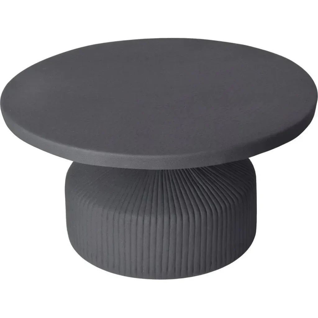 Yoli Aluminum Black Round Coffee Table - LOOMLAN - Moe's Home - Coffee Tables
