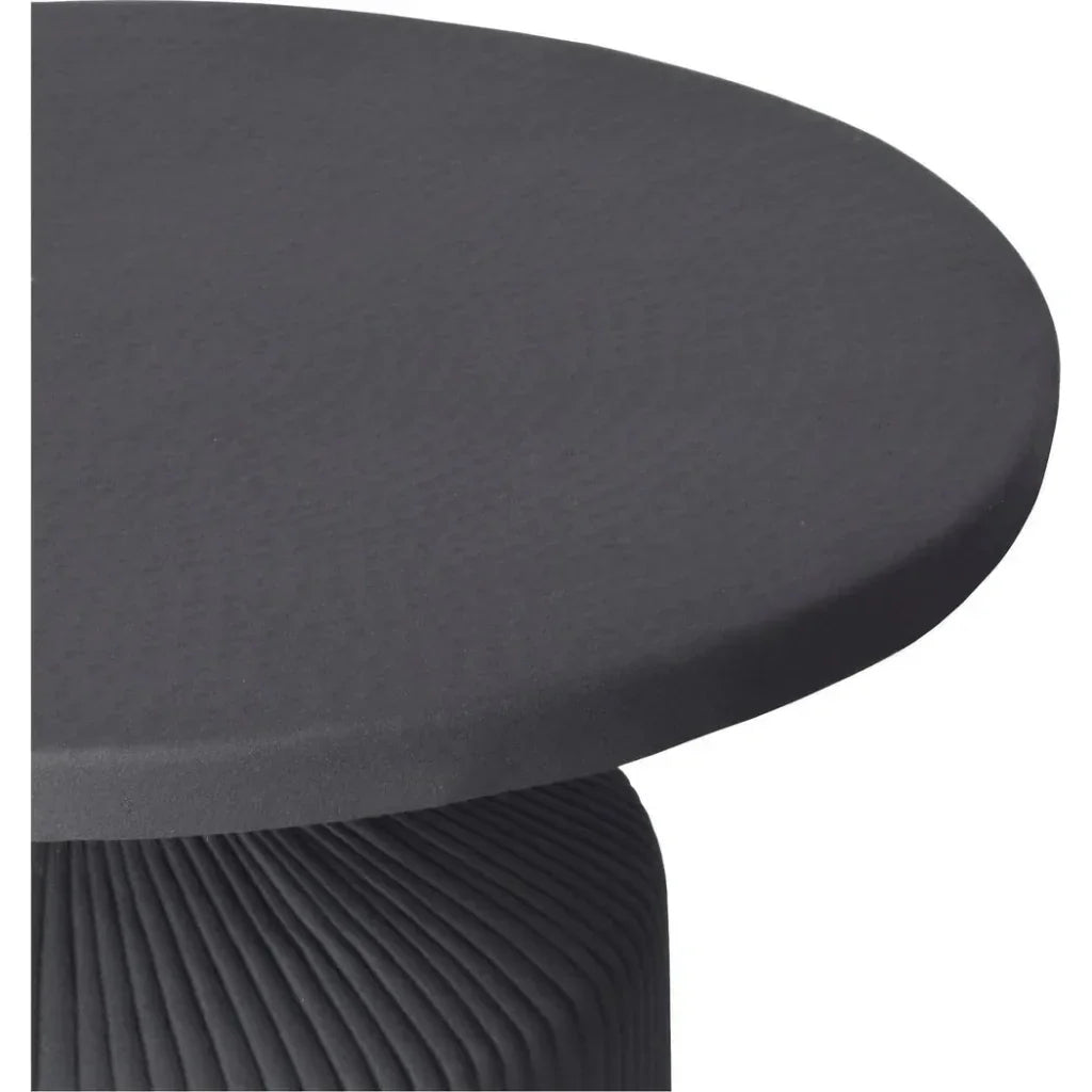 Yoli Aluminum Black Round Coffee Table - LOOMLAN - Moe's Home - Coffee Tables