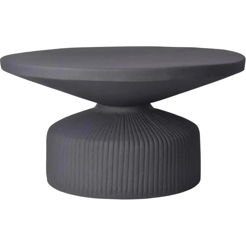 Yoli Aluminum Black Round Coffee Table - LOOMLAN - Moe's Home - Coffee Tables
