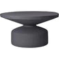Yoli Aluminum Black Round Coffee Table - LOOMLAN - Moe's Home - Coffee Tables