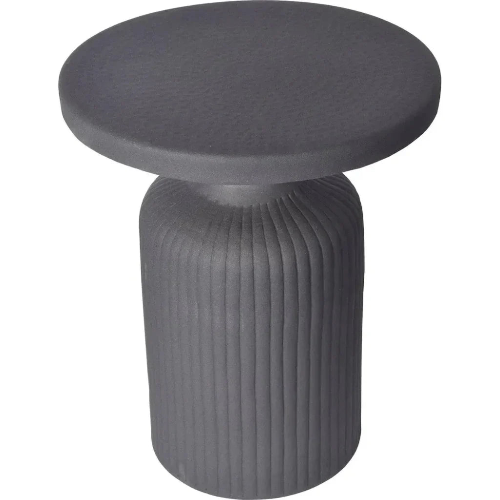 Yoli Aluminum Black Round Side Table - LOOMLAN - Moe's Home - Side Tables