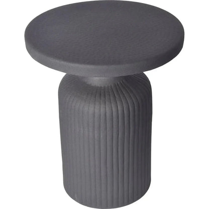 Yoli Aluminum Black Round Side Table - LOOMLAN - Moe's Home - Side Tables