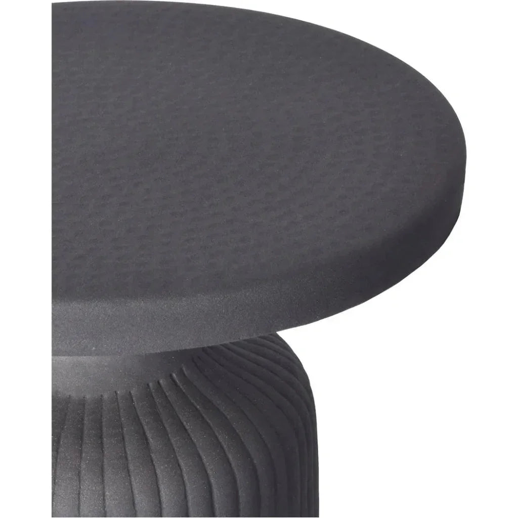 Yoli Aluminum Black Round Side Table - LOOMLAN - Moe's Home - Side Tables