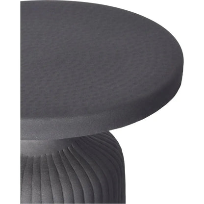 Yoli Aluminum Black Round Side Table - LOOMLAN - Moe's Home - Side Tables